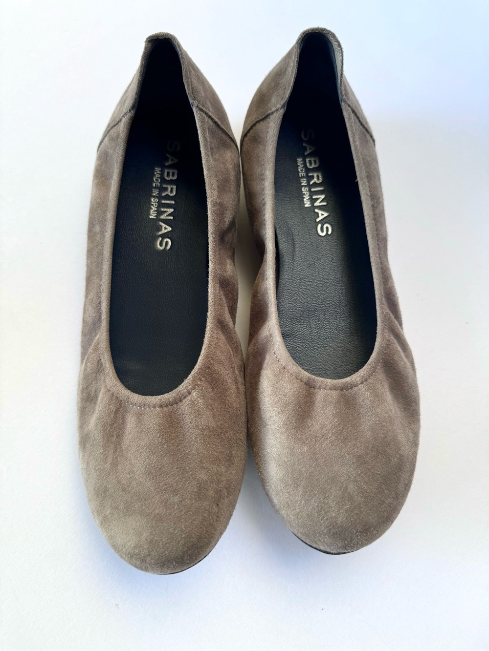 Sabrinas Spain Grey Suede Ballet Flat Shock Absorber EU 37 US 6.5 - Picture 2 of 11